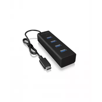 ICY BOX IB-HUB1409-C3 USB 3.2 Gen 1 (3.1 Gen 1) Type-C 5000 Mbit/s preto