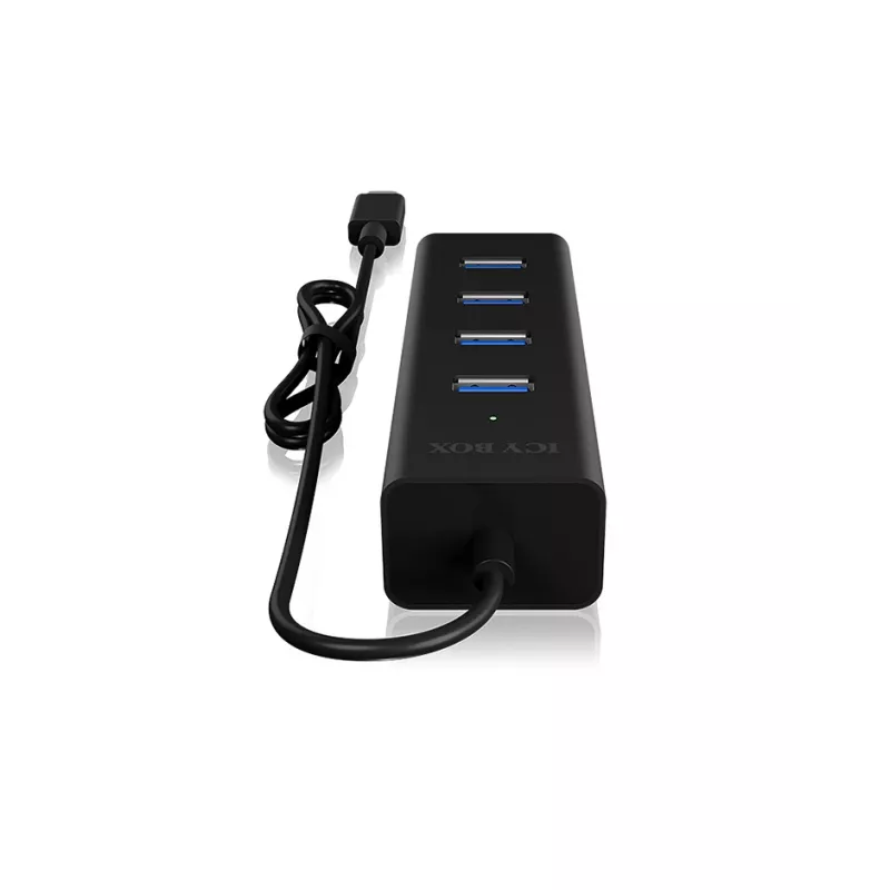 ICY BOX IB-HUB1409-C3 USB 3.2 Gen 1 (3.1 Gen 1) Type-C 5000 Mbit/s preto