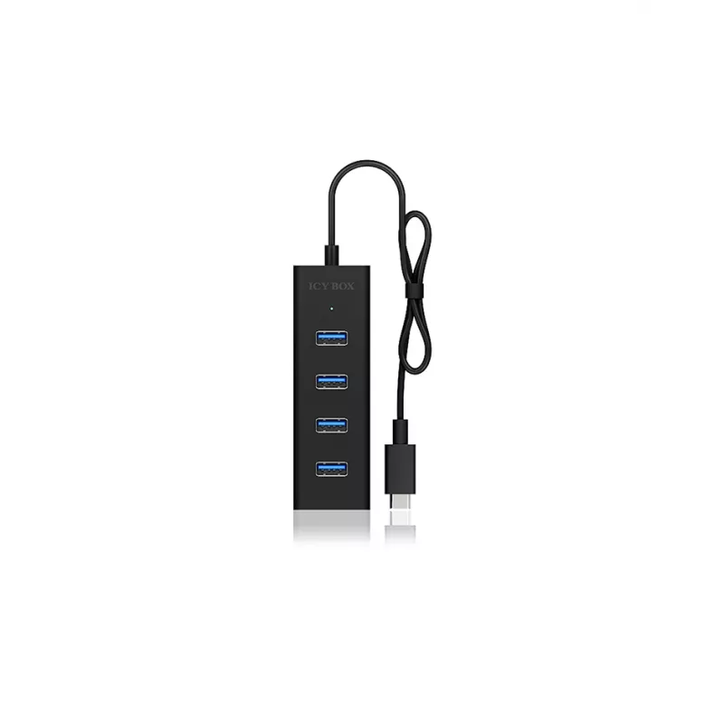 ICY BOX IB-HUB1409-C3 USB 3.2 Gen 1 (3.1 Gen 1) Type-C 5000 Mbit/s preto