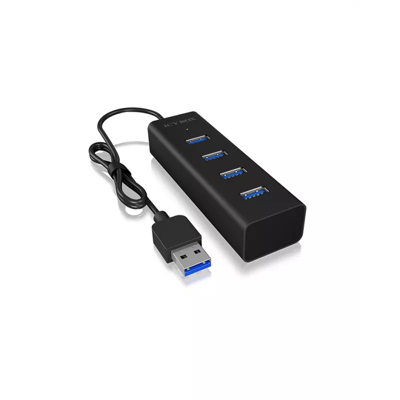 ICY BOX IB-HUB1409-U3 USB 3.2 Gen 1 (3.1 Gen 1) Type-A 5000 Mbit/s preto