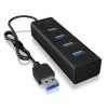 ICY BOX IB-HUB1409-U3 USB 3.2 Gen 1 (3.1 Gen 1) Type-A 5000 Mbit/s preto