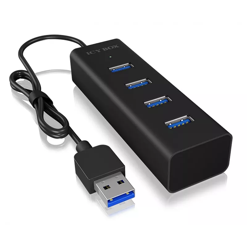 ICY BOX IB-HUB1409-U3 USB 3.2 Gen 1 (3.1 Gen 1) Type-A 5000 Mbit/s preto