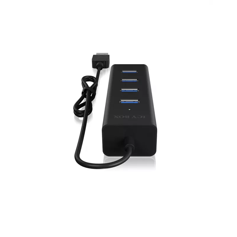 ICY BOX IB-HUB1409-U3 USB 3.2 Gen 1 (3.1 Gen 1) Type-A 5000 Mbit/s preto
