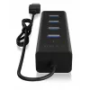 ICY BOX IB-HUB1409-U3 USB 3.2 Gen 1 (3.1 Gen 1) Type-A 5000 Mbit/s preto