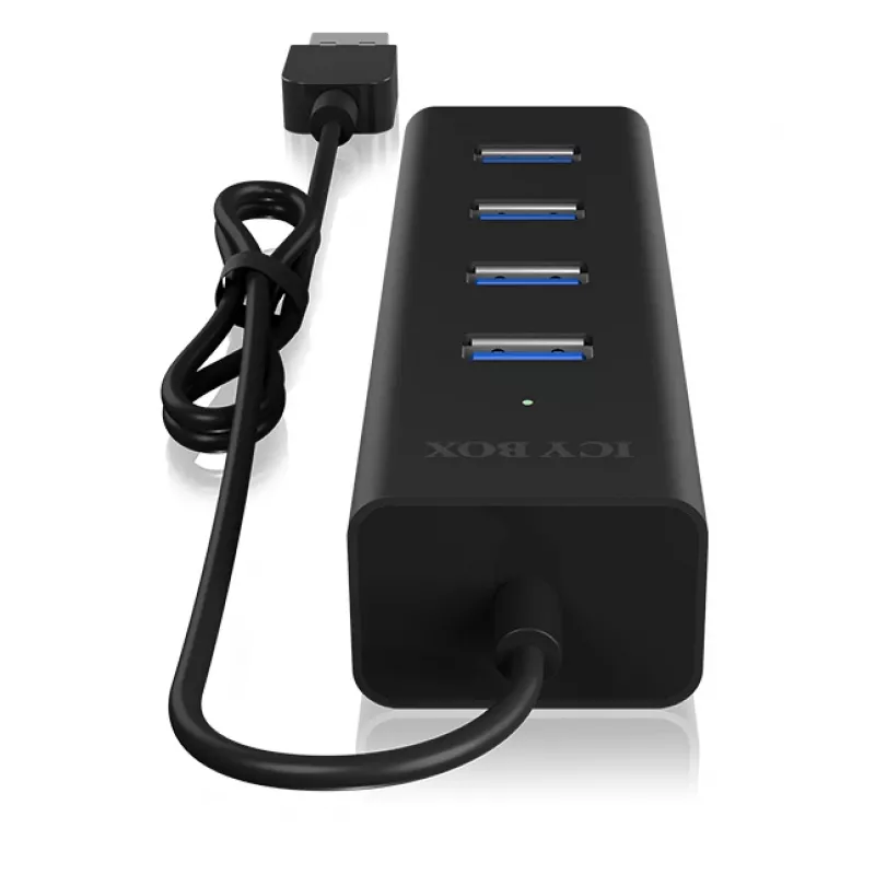 ICY BOX IB-HUB1409-U3 USB 3.2 Gen 1 (3.1 Gen 1) Type-A 5000 Mbit/s preto