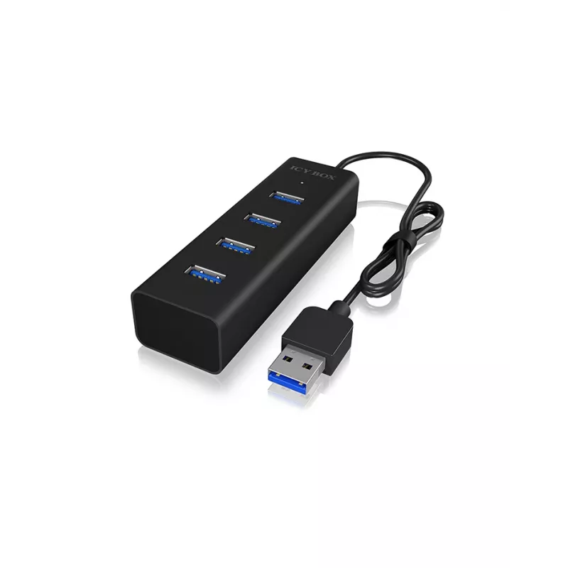 ICY BOX IB-HUB1409-U3 USB 3.2 Gen 1 (3.1 Gen 1) Type-A 5000 Mbit/s preto