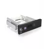 ICY BOX IB-168SK-B gaveta amovível sem tabuleiro para HDD SATA de 3,5″ em baia de 5,25″ (13,3 cm), com fechadura, preta