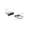 ICY BOX IB-168SK-B gaveta amovível sem tabuleiro para HDD SATA de 3,5″ em baia de 5,25″ (13,3 cm), com fechadura, preta