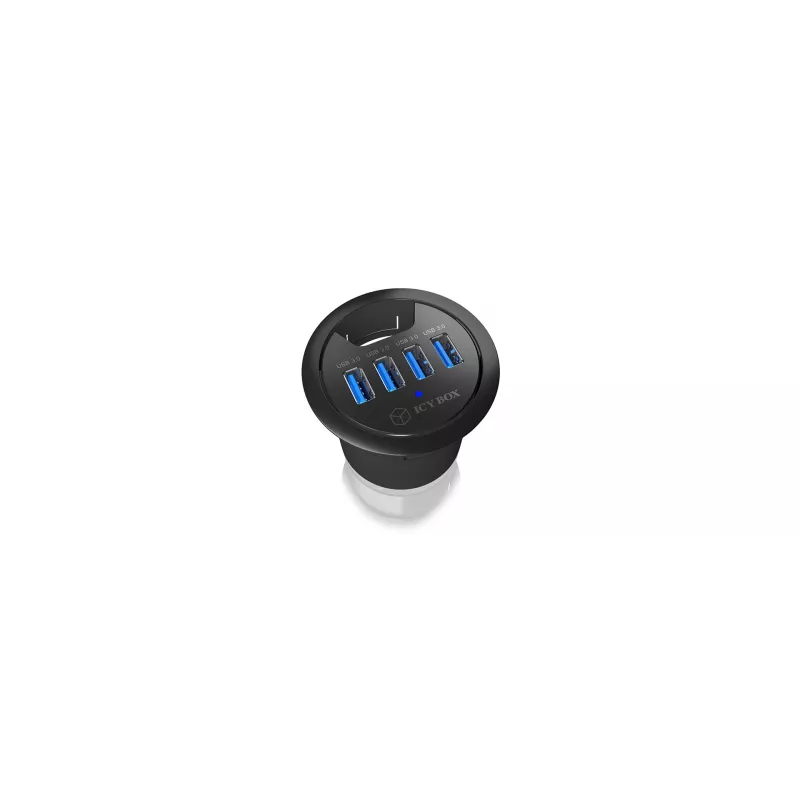 ICY BOX IB-HUB1403 USB 3.2 Gen 1 (3.1 Gen 1) Type-A 5000 Mbit/s preto