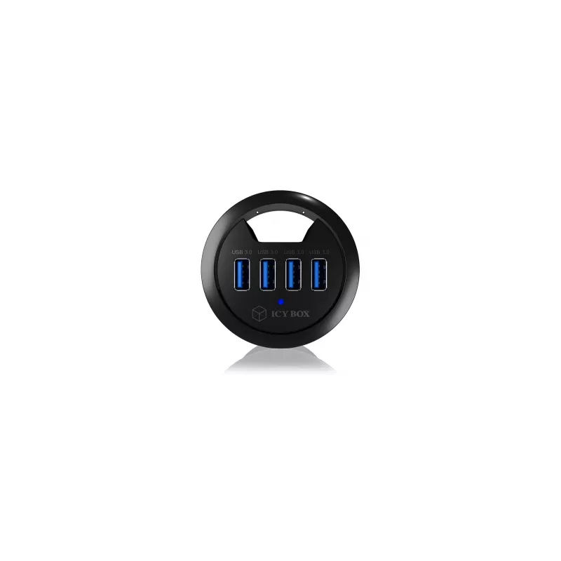 ICY BOX IB-HUB1403 USB 3.2 Gen 1 (3.1 Gen 1) Type-A 5000 Mbit/s preto