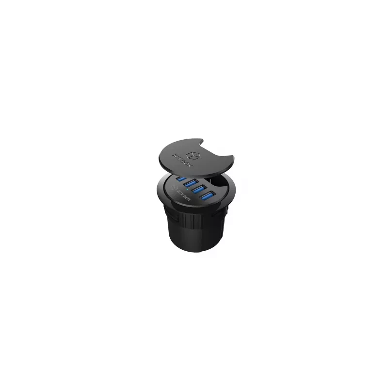 ICY BOX IB-HUB1403 USB 3.2 Gen 1 (3.1 Gen 1) Type-A 5000 Mbit/s preto