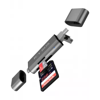 Leitor de cartões ICY BOX IB-CR200-C USB 2.0 preto