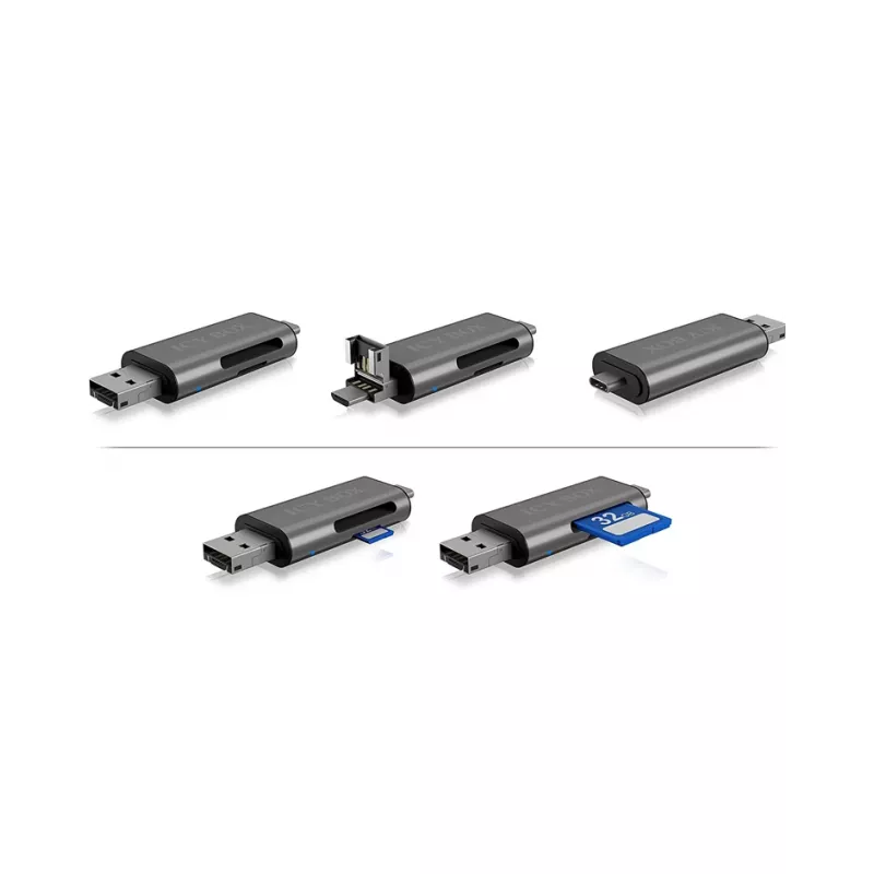 Leitor de cartões ICY BOX IB-CR200-C USB 2.0 preto