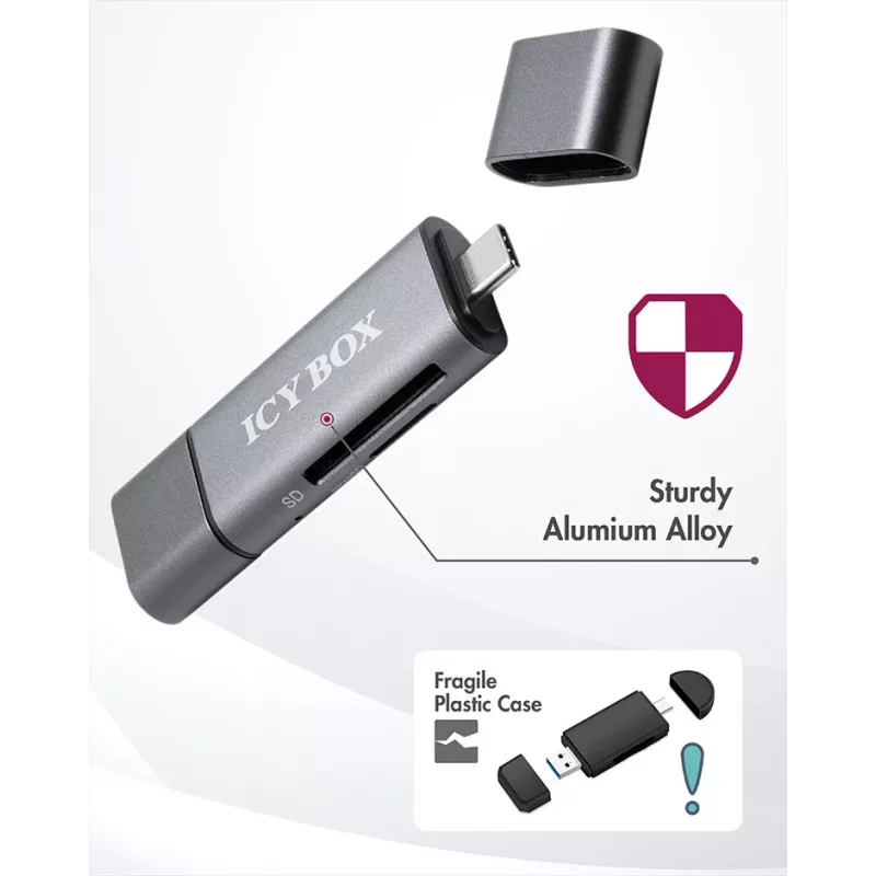 Leitor de cartões ICY BOX IB-CR200-C USB 2.0 preto