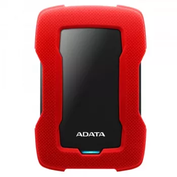 Disco externo ADATA HD330 2 TB 2,5 polegadas USB 3.2 Gen 1 vermelho, resistente a choques, AES de 256 bits