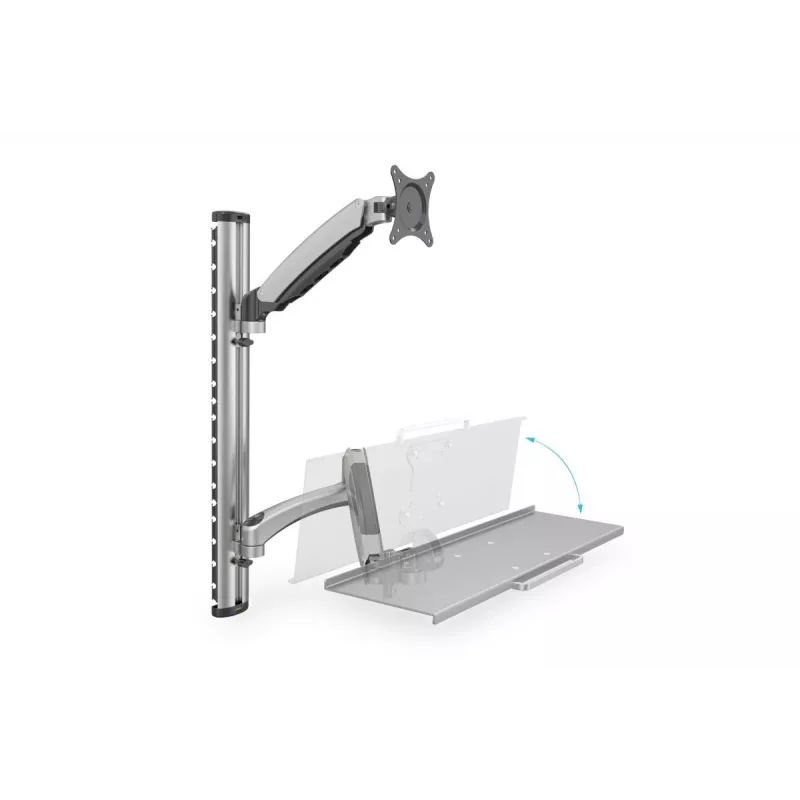 Suporte de parede flexível DIGITUS para postos de trabalho para monitor+teclado (DA-90354)