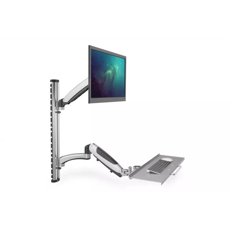 Suporte de parede flexível DIGITUS para postos de trabalho para monitor+teclado (DA-90354)