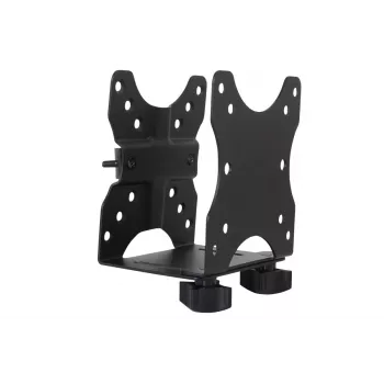 Suporte multifuncional DIGITUS para mini PC de secretária, fixação ou entre uma instalação de suporte de monitor VESA 75x75, 100x100
