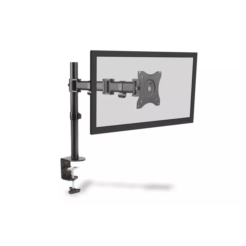 Suporte de fixação à secretária DIGITUS para um monitor, preto, rotação de 45°, inclinação de 45°, rotação de 360°, TFT de 15 a 27 polegadas, carga máx. 8 kg, VESA máx. 100x100