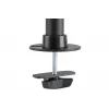 Suporte de fixação à secretária DIGITUS para três monitores, preto, rotação de 90 graus, inclinação de 45 graus, rotação de 360 graus, TFT de 15-27 polegadas, carga máx. 3x8 kg, VESA máx. 100x100