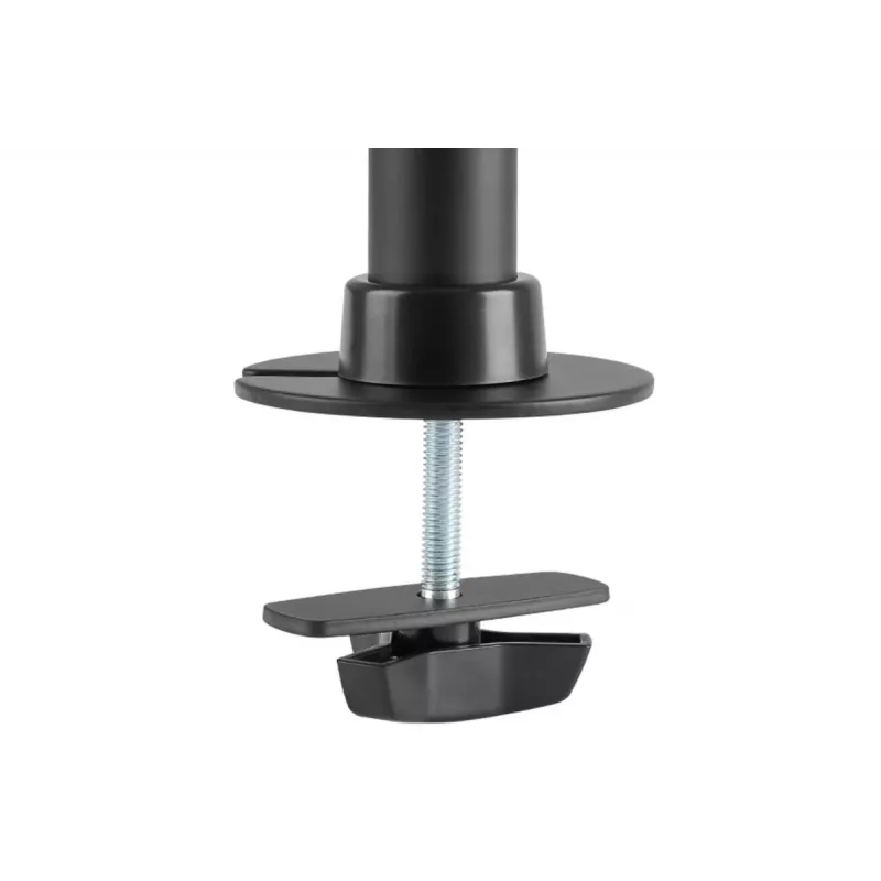 Suporte de fixação à secretária DIGITUS para três monitores, preto, rotação de 90 graus, inclinação de 45 graus, rotação de 360 graus, TFT de 15-27 polegadas, carga máx. 3x8 kg, VESA máx. 100x100