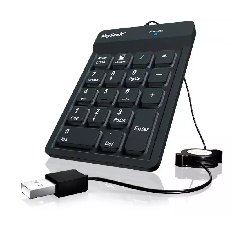 Teclado numérico KeySonic ACK-118BK universal USB preto