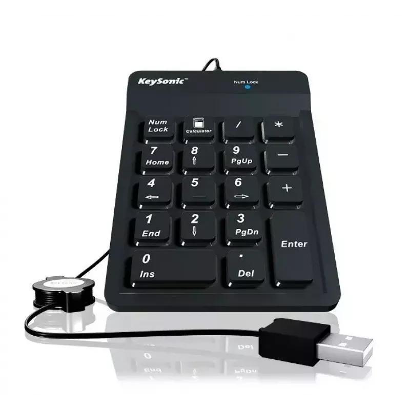 Teclado numérico KeySonic ACK-118BK universal USB preto