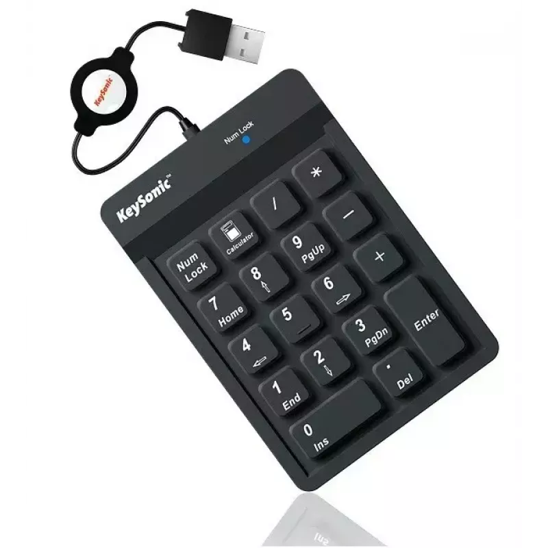 Teclado numérico KeySonic ACK-118BK universal USB preto