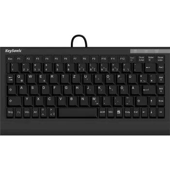 Teclado KeySonic ACK-595C+ (US) casa USB QWERTY inglês dos EUA preto