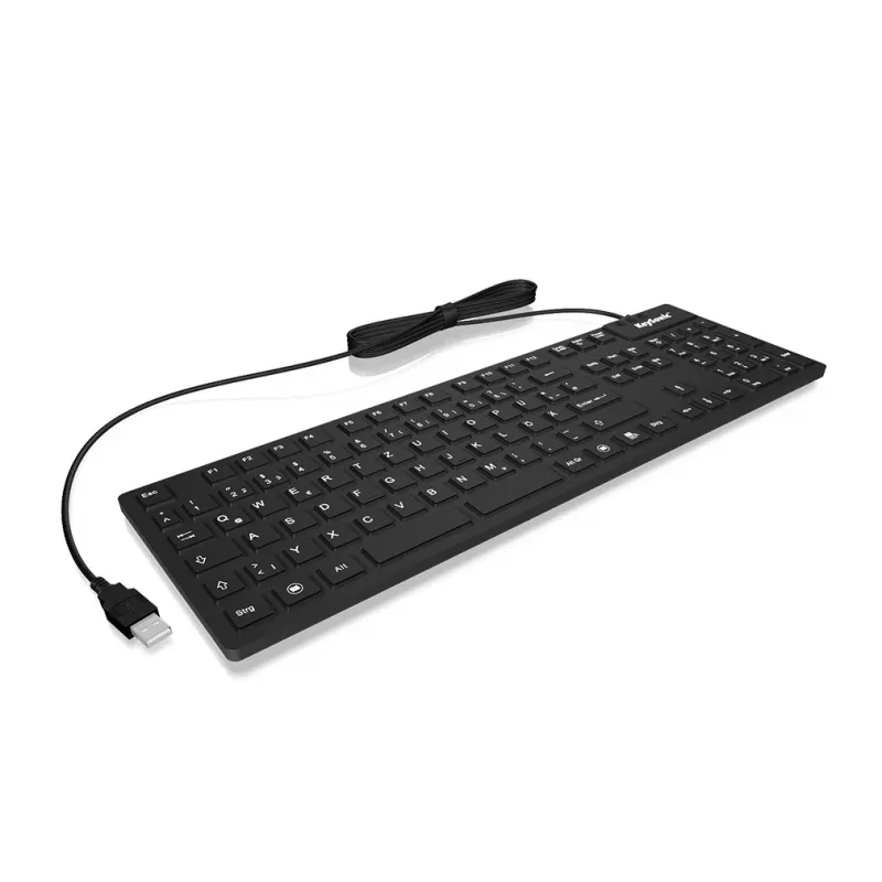 Teclado KeySonic KSK-8030 IN (US) indústria USB QWERTY inglês dos EUA preto