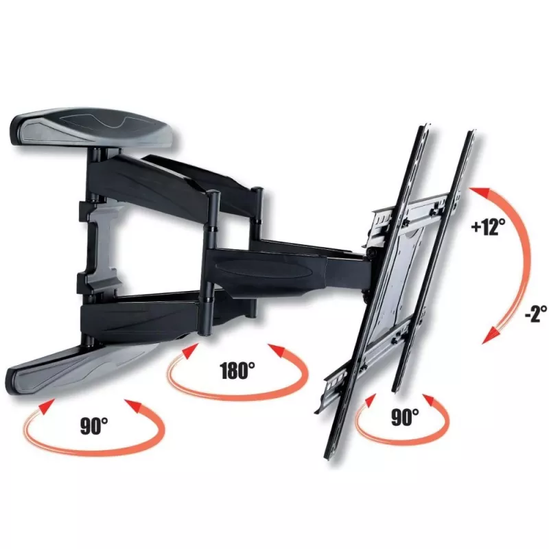 Suporte de parede Techly 40-80 ultra fino full motion para TV LCD preto” ICA-PLB 172L