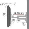 Suporte de parede Techly 40-80 ultra fino full motion para TV LCD preto” ICA-PLB 172L