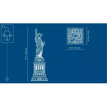 LEGO Architecture Estátua da Liberdade 21042 conjunto de construção — 1.685 peças, modelo detalhado da Estátua da Liberdade