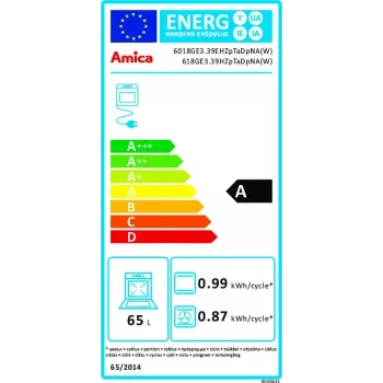 Fogão independente Amica 618GE3.39HZpTaDpNA(W)