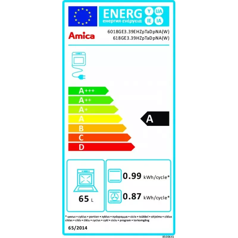 Fogão independente Amica 618GE3.39HZpTaDpNA(W)