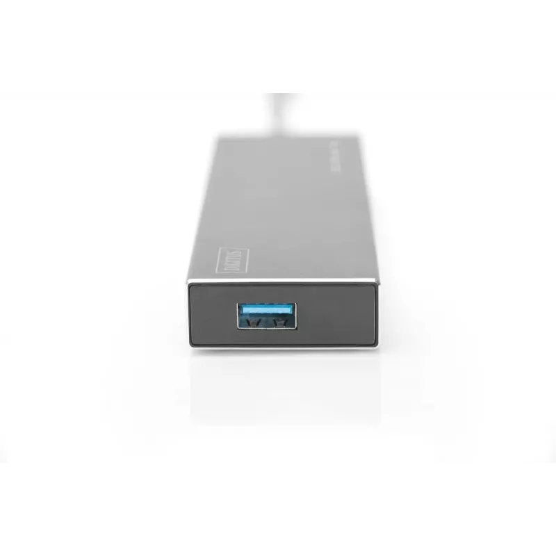 Hub USB 3.0 DIGITUS, 7 portas incl. fonte de alimentação 5V/3,5A, caixa de alumínio