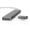 Hub USB 3.0 DIGITUS, 7 portas incl. fonte de alimentação 5V/3,5A, caixa de alumínio