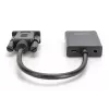 Conversor VGA para HDMI DIGITUS + áudio (3,5mm) Full HD (1080p), tipo cabo 15cm preto