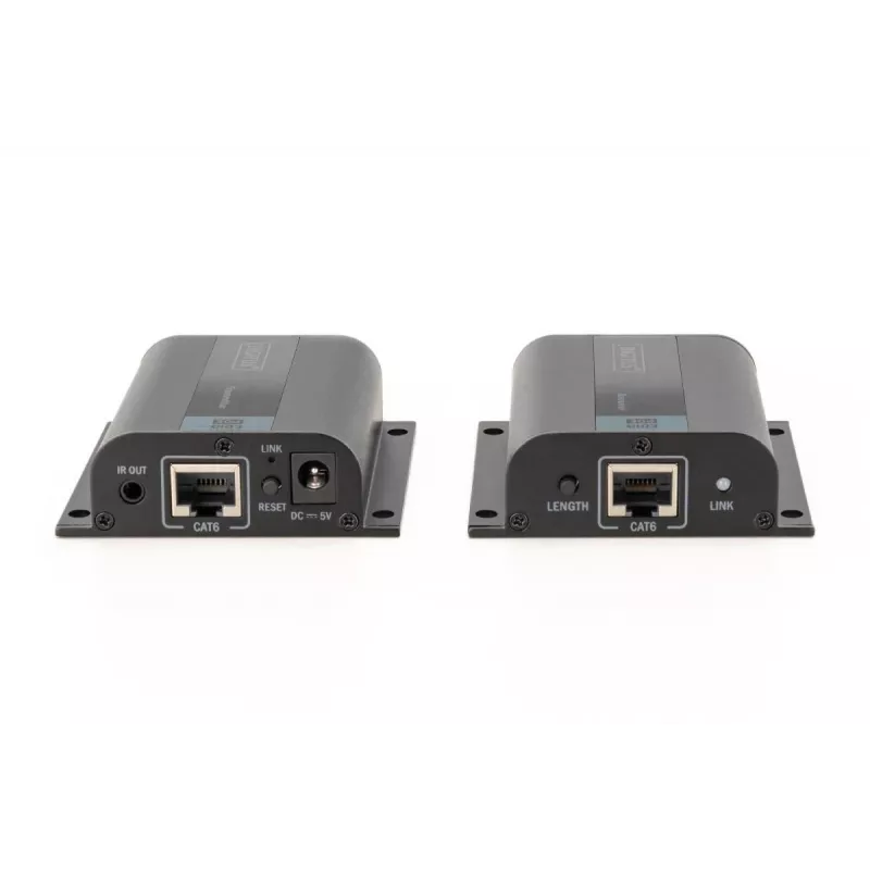 Extensor HDMI DIGITUS, 50 m via cabo de rede (CAT6/6a/7), EDID, 1x HDMI Loop-Out, FHD 1080p