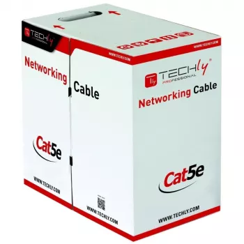Cabo de rede Techly ITP8-FLU-0305 cinzento 305 m Cat5e U/UTP (UTP)