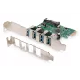 Placa de expansão PCI-Express DIGITUS USB 3.0, 4 portas, 4 portas A/F externas, chipset VL805