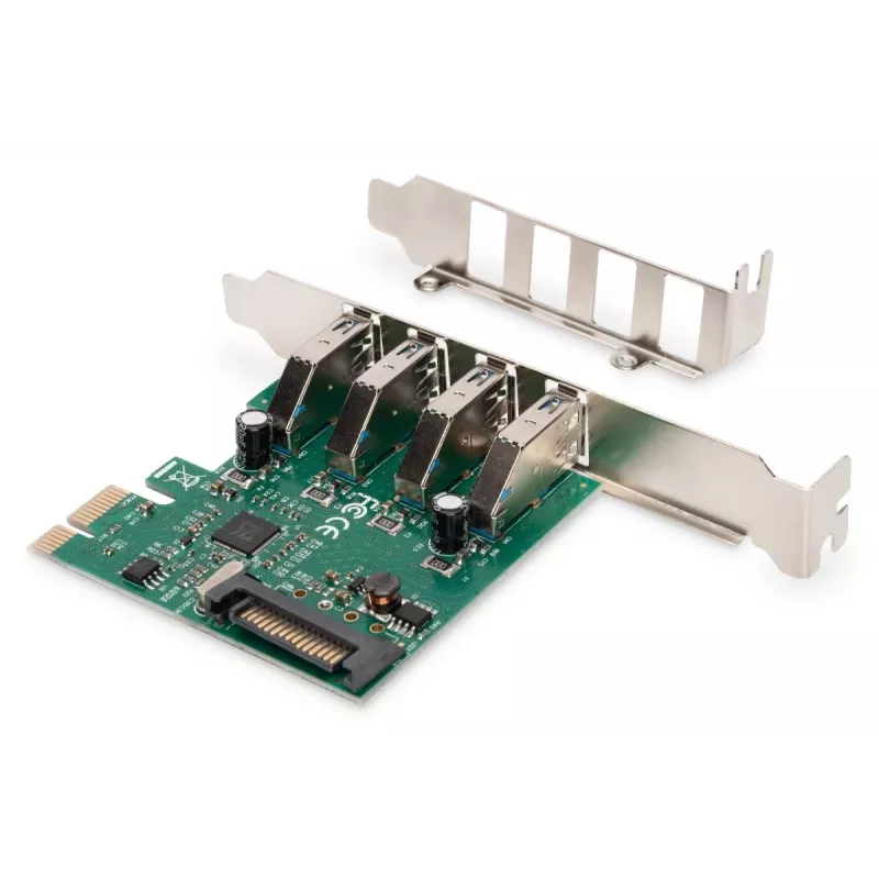 Placa de expansão PCI-Express DIGITUS USB 3.0, 4 portas, 4 portas A/F externas, chipset VL805