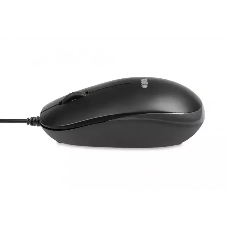 Conjunto de teclado e rato com fios IBOX IKMS606 — teclado QWERTY tamanho completo inglês do Reino Unido, USB, preto, rato 800 DPI