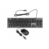 Conjunto de teclado e rato com fios IBOX IKMS606 — teclado QWERTY tamanho completo inglês do Reino Unido, USB, preto, rato 800 DPI