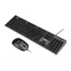 Conjunto de teclado e rato com fios IBOX IKMS606 — teclado QWERTY tamanho completo inglês do Reino Unido, USB, preto, rato 800 DPI