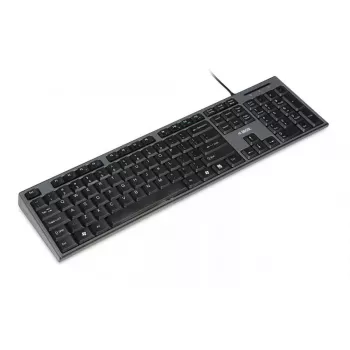 Conjunto de teclado e rato com fios IBOX IKMS606 — teclado QWERTY tamanho completo inglês do Reino Unido, USB, preto, rato 800 DPI