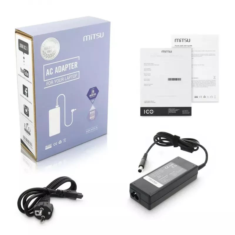 Fonte de alimentação MITSU ZM/DEL19546 19.5V 4.62A para portáteis Dell (modelo 5ZM019)