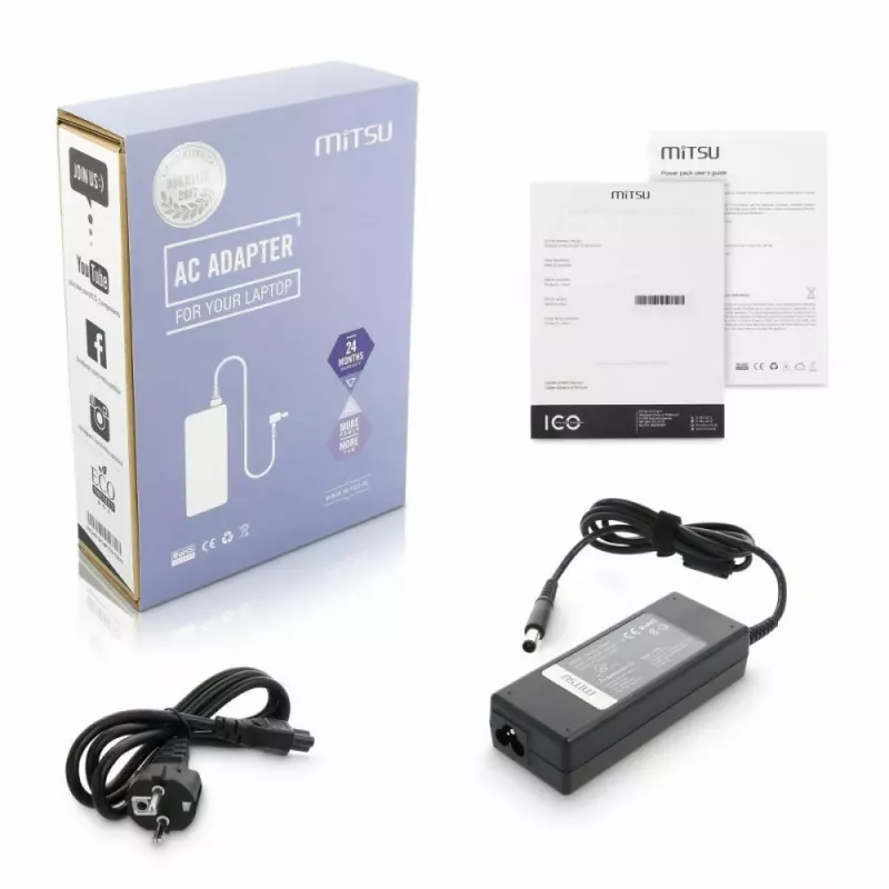 Fonte de alimentação MITSU ZM/DEL19546 19.5V 4.62A para portáteis Dell (modelo 5ZM019)
