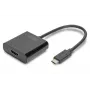 DIGITUS adaptador de USB-C para HDMI, 4K, 0,15 m, preto