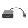 DIGITUS adaptador de USB-C para HDMI, 4K, 0,15 m, preto